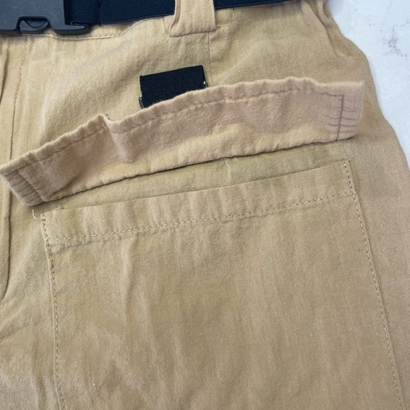 SHEIN Push-Buckle Belted Shorts, Khaki, Size Medium (6), Worn Once - Picture 4 of 8